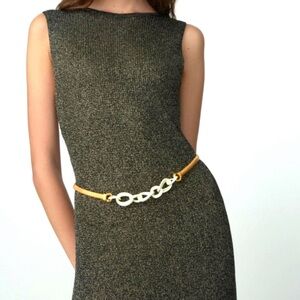 Zara Contrast Metal Belt